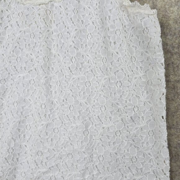 Hollister Womens Lace Tank Top White XS Floral Crochet Overlay Sleeveless - Picture 3 of 8